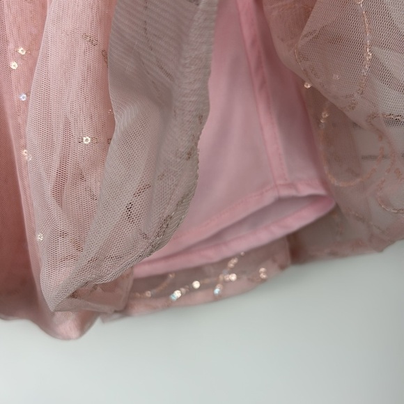 Disney Bippity Boppity Boutique Pink Sequin Tulle Skirt - Small - Picture 3 of 8